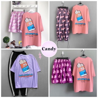 [ COMBO TIẾT KIỆM ] Set áo thun Insaneclo Since 2018 + quần thun 2 sọc / quần dài ,short cartoon Cooky Kì Lân Báo Hồng
