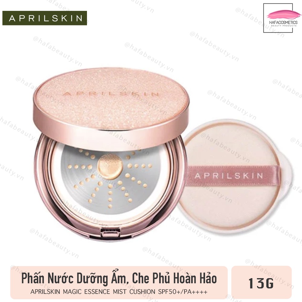 Phấn Nước Che Phủ Hoàn Hảo, Cho Làn Da Mịn Màng AprilSkin Magic Essence Mist Cushion SPF50+/PA++++ 13g