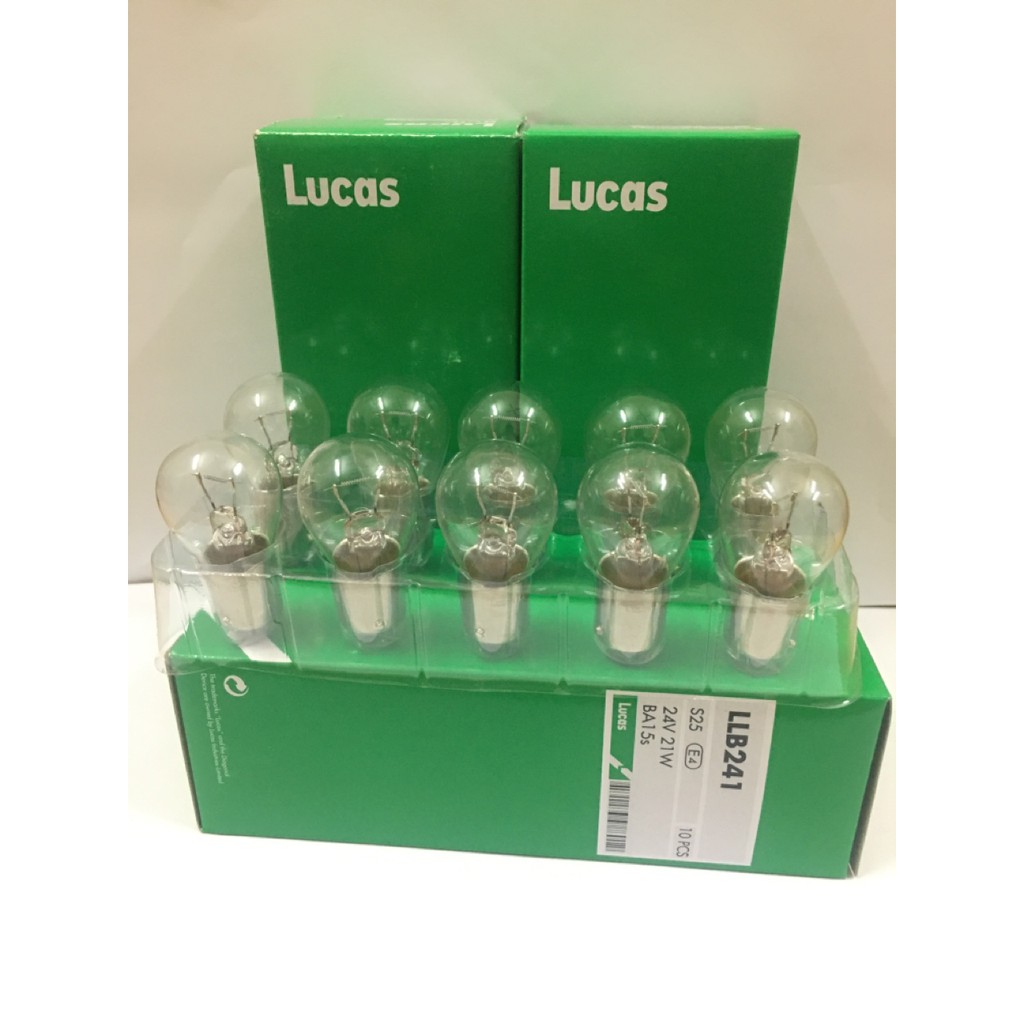 10 CHIẾC BÓNG ĐÈN XE Ô TÔ LUCAS S25 24V 21W