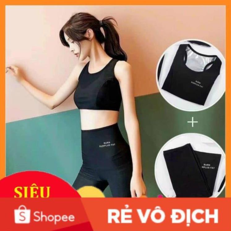 SET BỘ ÁO BRA+QUẦN LỬNG SINH NHIỆT ĐỔ MỒ HÔI, TAN MỠ BỤNG, GIẢM EO HIỆU QUẢ KHI TẬP GYM VÀ THỂ THAO *