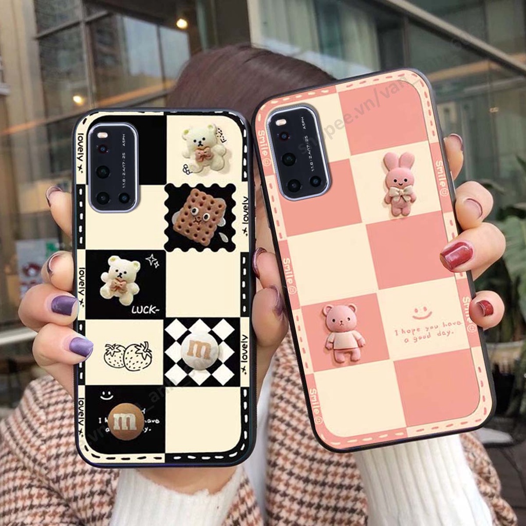 Ốp lưng Vivo V19 hình gấu, kẹo dễ thương cute