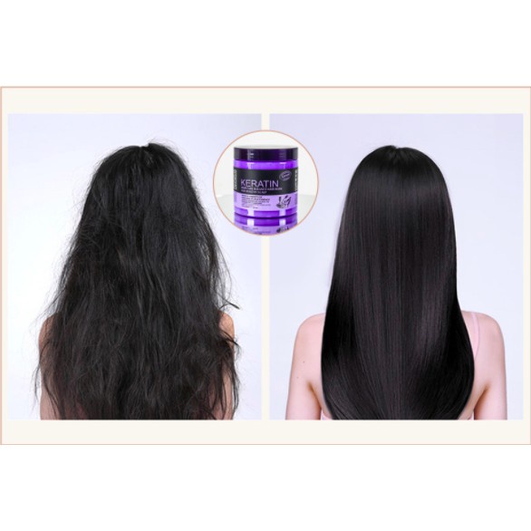 Kem ủ tóc KERATIN COLLAGEN 1000ML LAVENDER BRAZIL NUT - Ủ hấp tóc cung cấp dưỡng chất KERATIN tự nhiên CT76