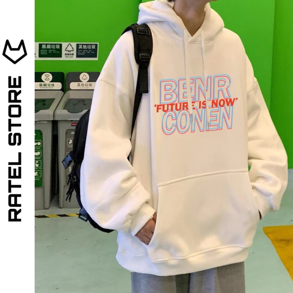 Áo Hoodie Local Brand Nỉ Bông Nam Nữ BENR CONEN Unisex Form Rộng