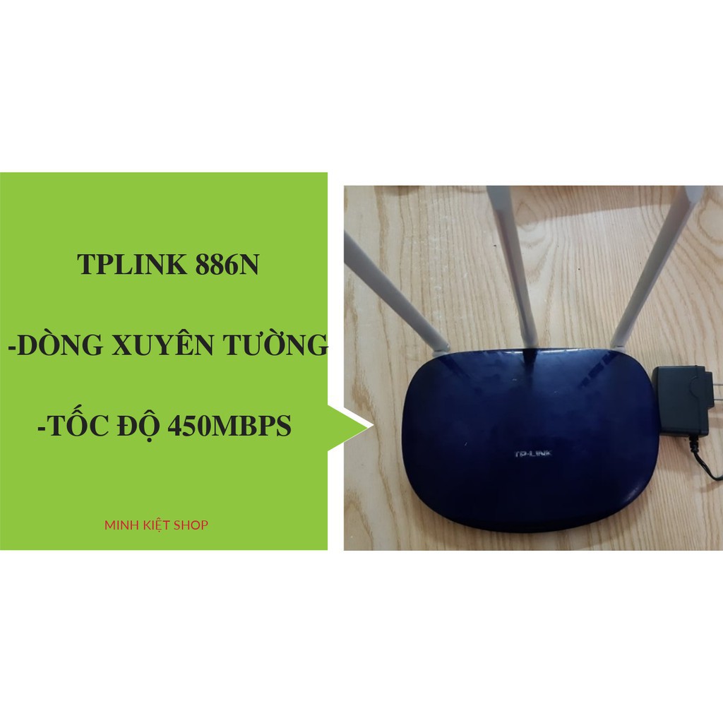 E cục phát wifi tplink 3 râu xuyên tường tốc độ cao 450mbp hàng hiệu 33 5