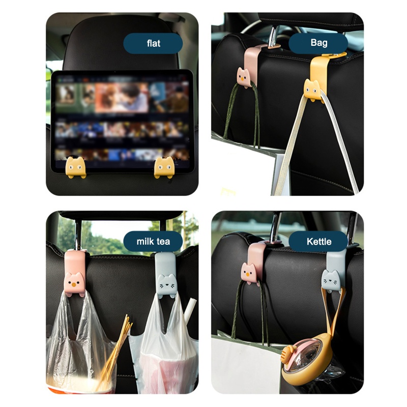 Bộ Móc Treo Đồ Gắn Ghế Ngồi Xe Hơi Bằng ABS Tiện Dụng