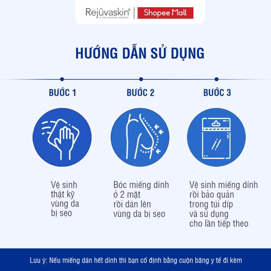 Miếng dán xóa mờ sẹo phẫu thuật ngực Rejuvaskin Scar FX Breast Circle 3″