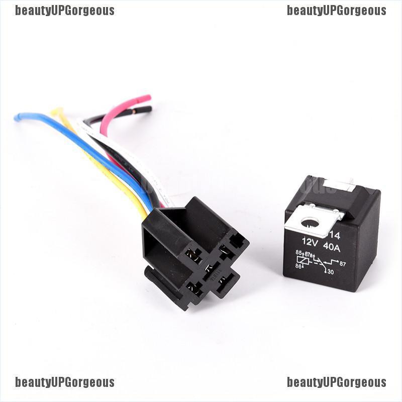 Rơ le chống thấm nước 12V 5Pin 40A 12V 5Pin kèm ổ cắm rơ le