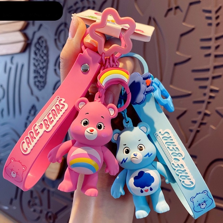 Móc Khóa Cao Cấp Hình Gấu Chăm Sóc Cute phụ kiện Túi Xách dễ thương -Minkey