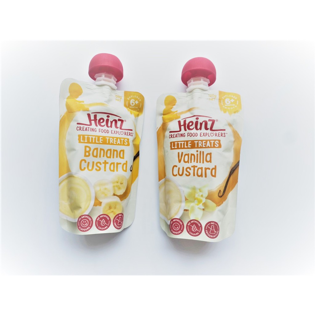 Váng sữa Heinz Custard Úc dạng gói 120g cho bé ăn dặm. Date 2/2022 - Sweet Baby House