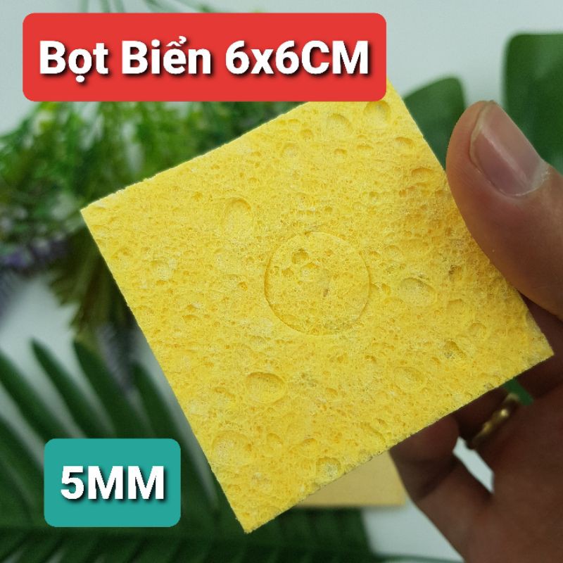 Bọt biển chùi mỏ hàn 6x6 cm (Loại Xịn )