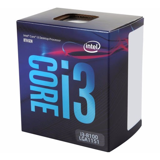 Vi xử lý  CPU Intel Core i3-8100 / 3.6Ghz / 4 nhân 4 luồng /  6MB - Tray ( Không Kèm Fan )