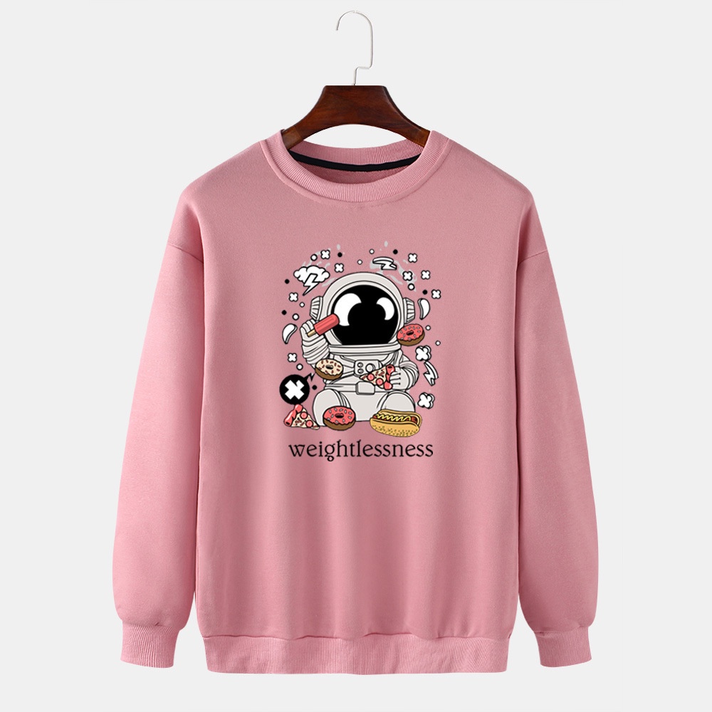 Áo Sweater Hoodie Tay Dài Dáng Rộng In Chữ Phong Cách Hàn Quốc Dễ Thương Cho Nữ | BigBuy360 - bigbuy360.vn