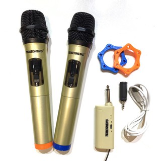 Micro không dây cao cấp Temeishenng W-901D (2 Micro), phù hợp với mọi loa kéo & dàn âm ly - Hàng mới 100% chính hãng