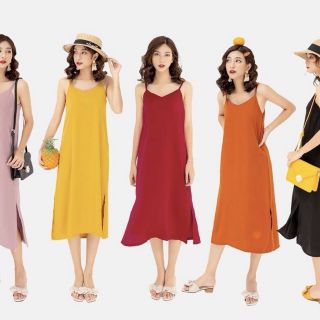 Đầm 2 dây nhiều màu