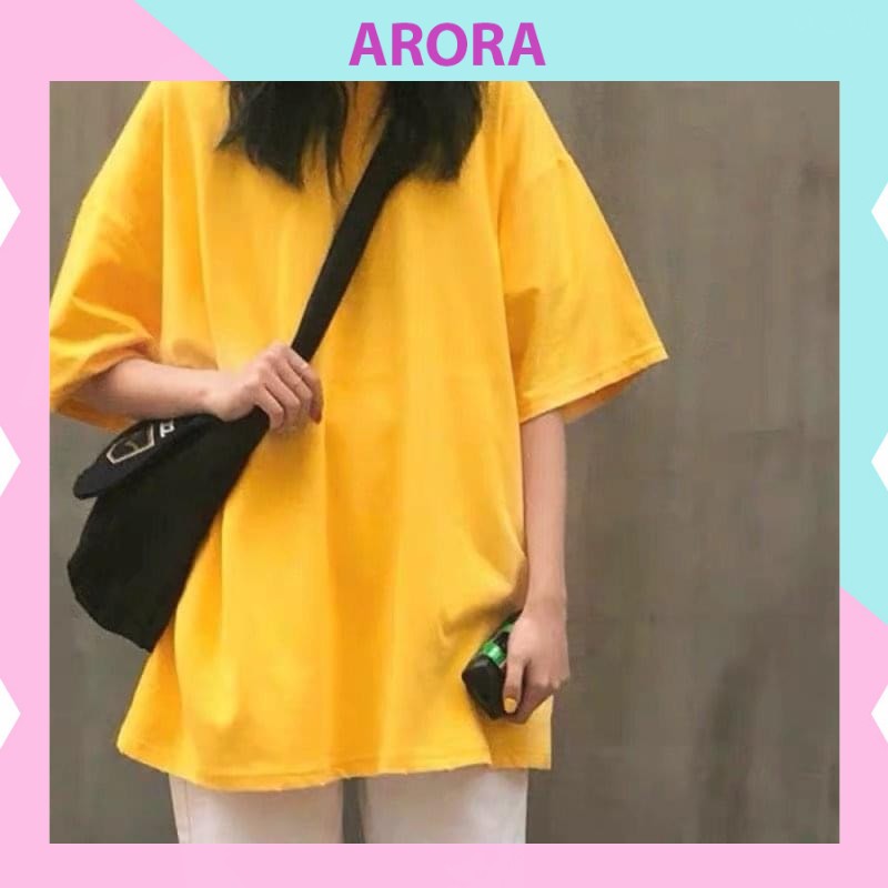 Áo thun trơn unisex, polo nam nữ tay lỡ from rộng, Áo phông trơn unisex, polo nam nữ cổ tròn đẹp, Arora AR27 | BigBuy360 - bigbuy360.vn