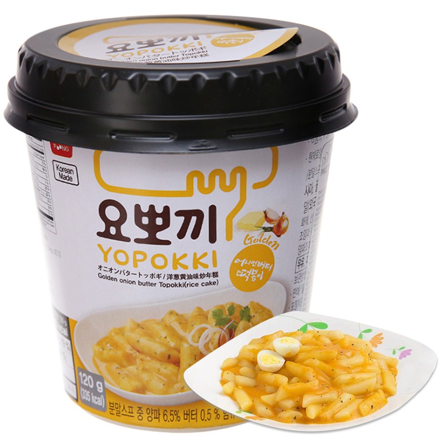 [XỐT BƠ HÀNH] Bánh Gạo Young Poong Topokki Vị Xốt Bơ Hành Nhập Khẩu Hàn Quốc Dạng Ly (120g/ly)