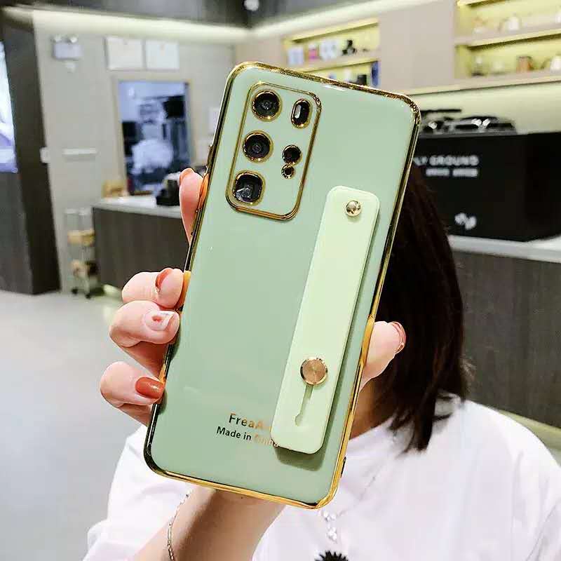 Ốp Điện Thoại Dẻo Mạ 6D Kèm Dây Đeo Tay Cho Xiaomi Redmi 10C 10 Note 11 11S 10 10S 9A 9T 9C Poco M3 X3 M4 X4 Pro 4G 5G