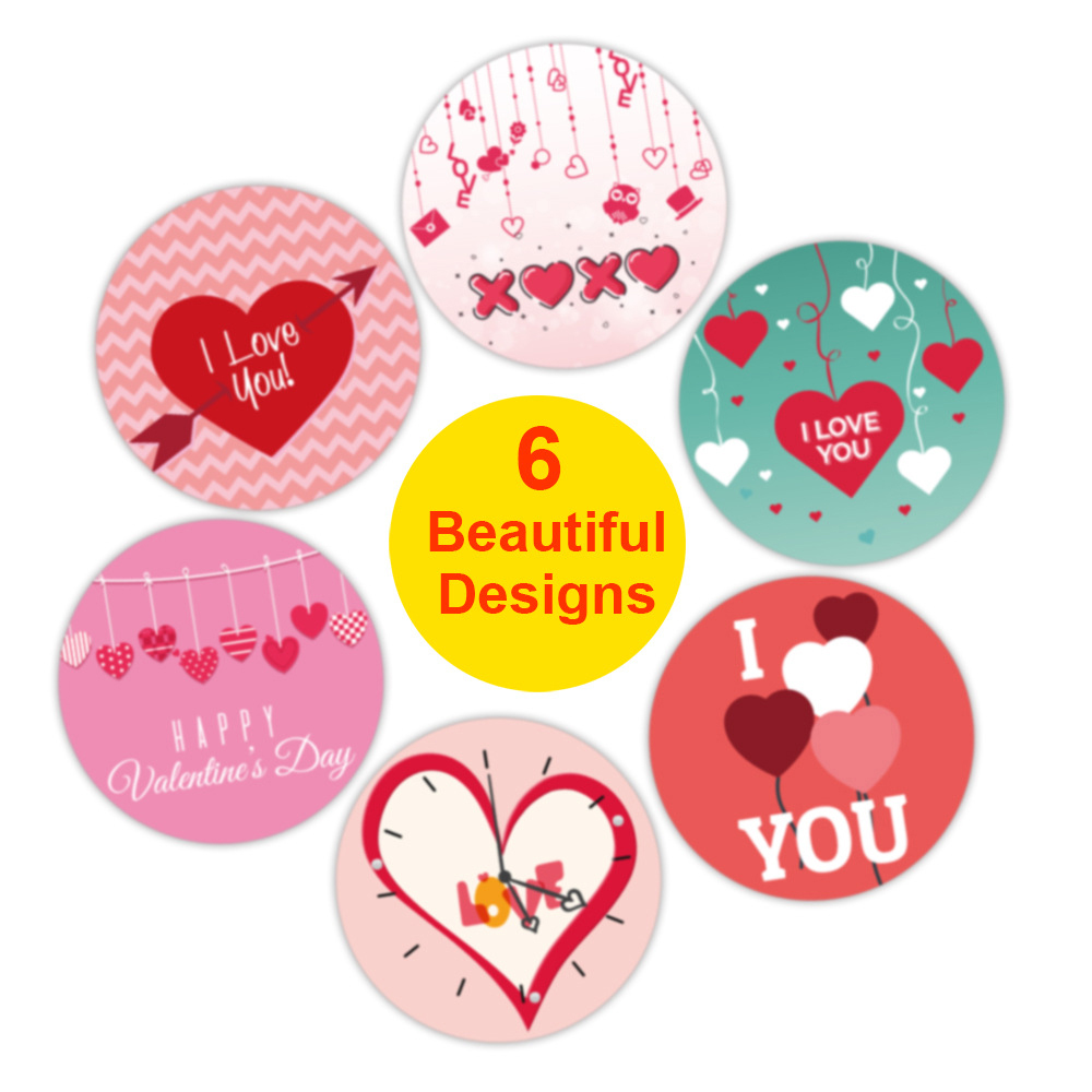 Cuộn 500 Miếng Dán Chữ I Love You 2.5cm Trang Trí Quà Tặng