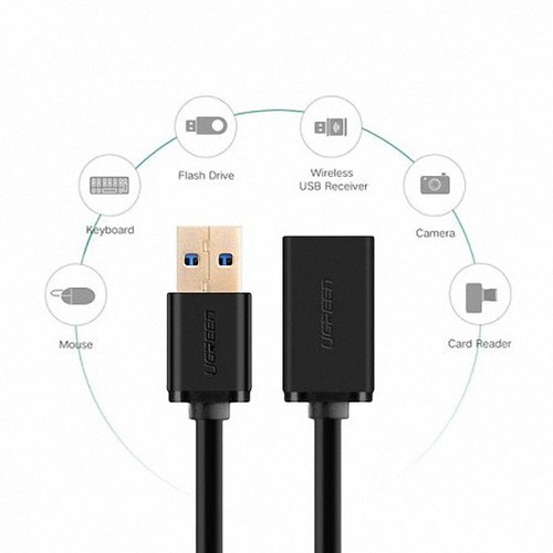 Cáp Nối Dài USB 3.0 Ugreen 10368 Dài 1m - Hàng Chính Hãng