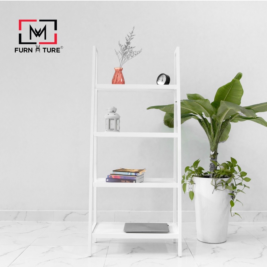 Nowship hcm - Kệ sách gỗ đa năng 4 tầng nhiều màu thương hiệu MW FURNITURE
