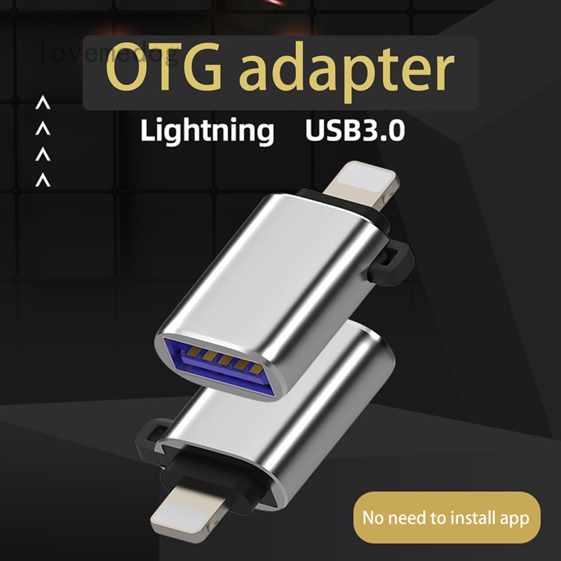 Đầu chuyển đổi cổng USB sang đầu OTG thiết kế ngắn hỗ trợ truyền dữ liệu từ thẻ SD và USB dành cho ip
