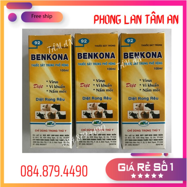 Benkona  Diệt Virut  Nấm Mốc Vi Khuẩn Cho Hoa Lan (Lọ 100ml)