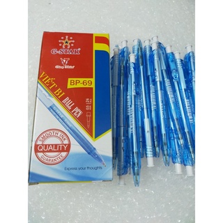 Hộp 24 cây viết bi bấm gstar bp69 ngòi 0.5mm mực xanh