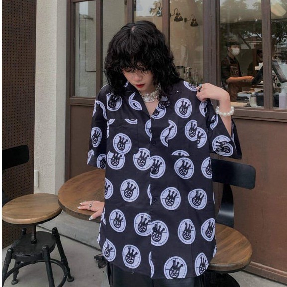 Áo sơ mi local brand unisex Clownz Headshot Short Sleeve Shirt form rộng, tay lỡ, chất cotton | BigBuy360 - bigbuy360.vn