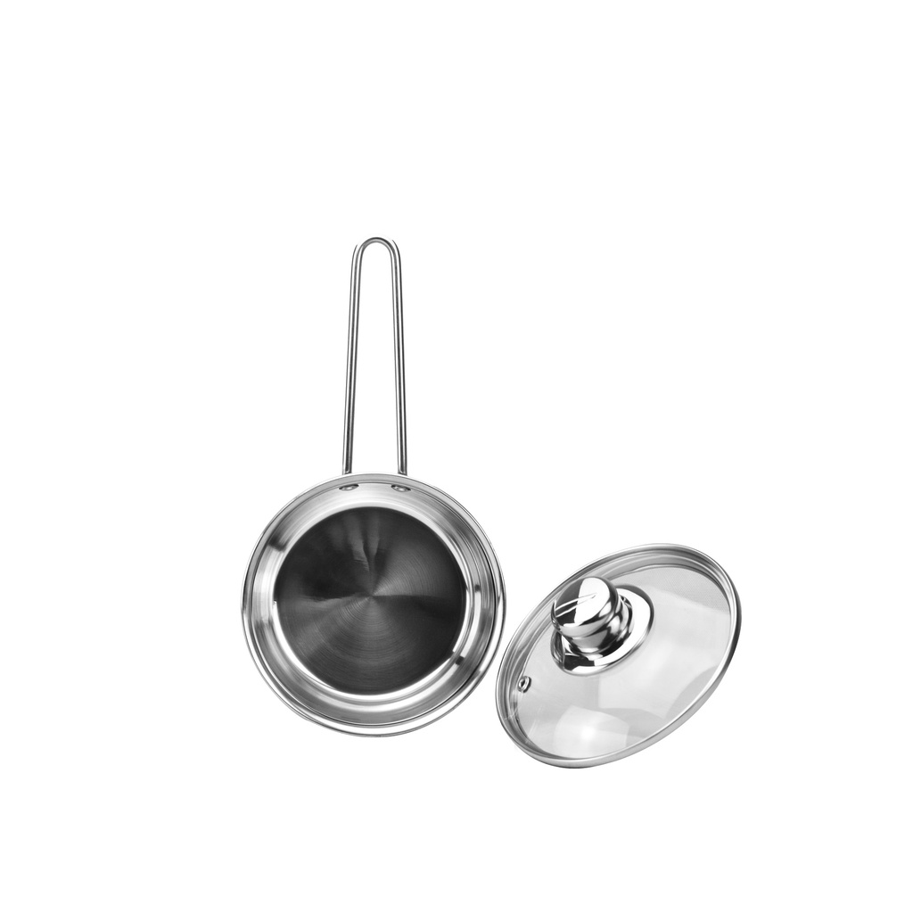 Quánh Cán Dài / Quánh Inox Goldsun 14Cm- Đáy Từ 3 Lớp - Dùng cho bếp Từ/Gas/Hồng Ngoại - Hàng Chính Hãng