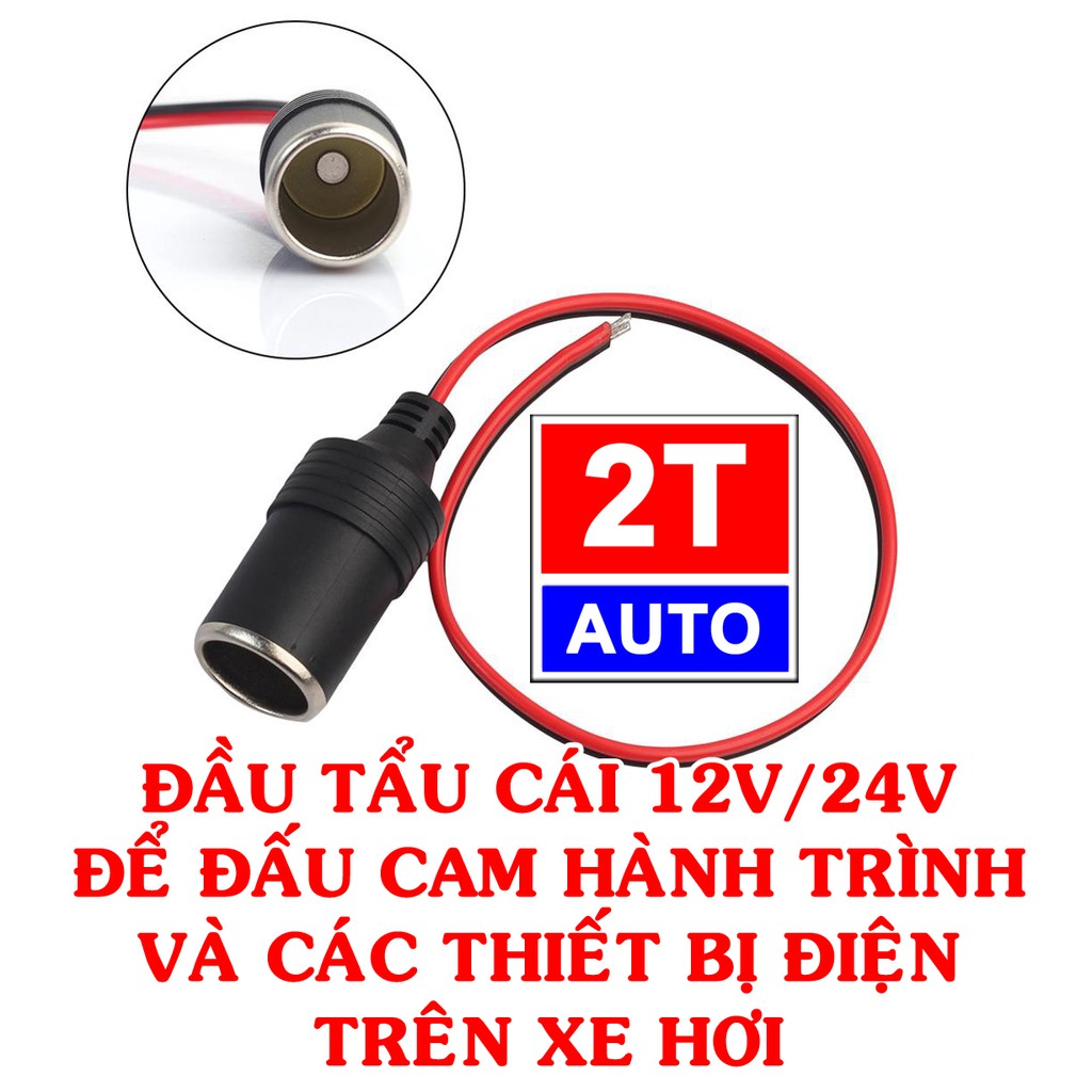 Đầu ổ Tẩu sạc đầu cái 12V 24V DC dùng để đấu chế camera cam hành trình và các thiết bị cho xe hơi ô tô loại tốt - 341 | BigBuy360 - bigbuy360.vn