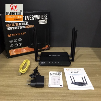 Bộ Phát Wifi 3G/4G Tốc Độ Cao MIXIE-LTE 4 RÂU | Phát wifi từ sim 4g - 4 CỔNG LAN HỖ TRỢ LÊN ĐẾN 32 THIẾT BỊ