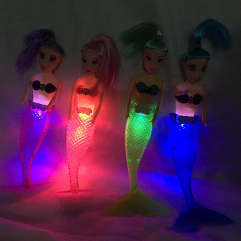 Bồn Tắm Nàng Tiên Cá 7 '' Có Đèn LED Sáng Tạo Dành Cho Bé Gái 3 Tuổi