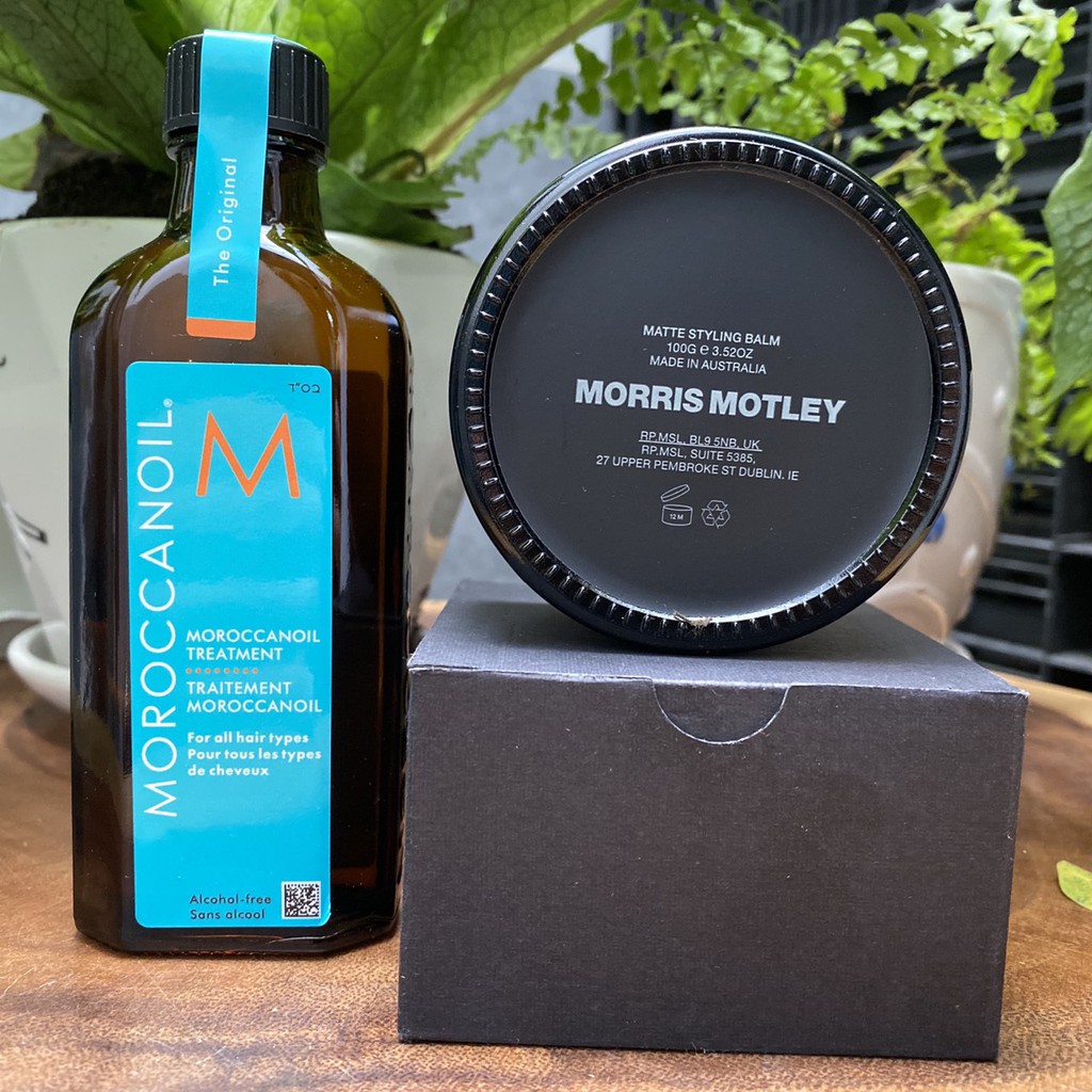 Combo đẳng cấp Tinh dầu Moroccanoil và Sáp vuốt tóc Morris Motley 100ml/100ml