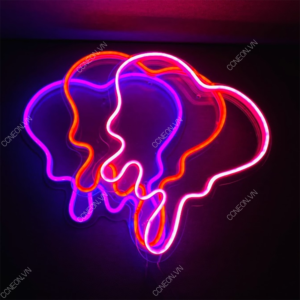 Đèn Trang Trí Led Neon Sign Trái Tim Tan Chảy  | Quà tặng cực chất| Đèn trang trí phòng ngủ