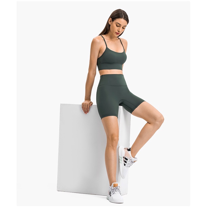 Set áo ngực + quần short tập thể thao thời trang dành cho nữ