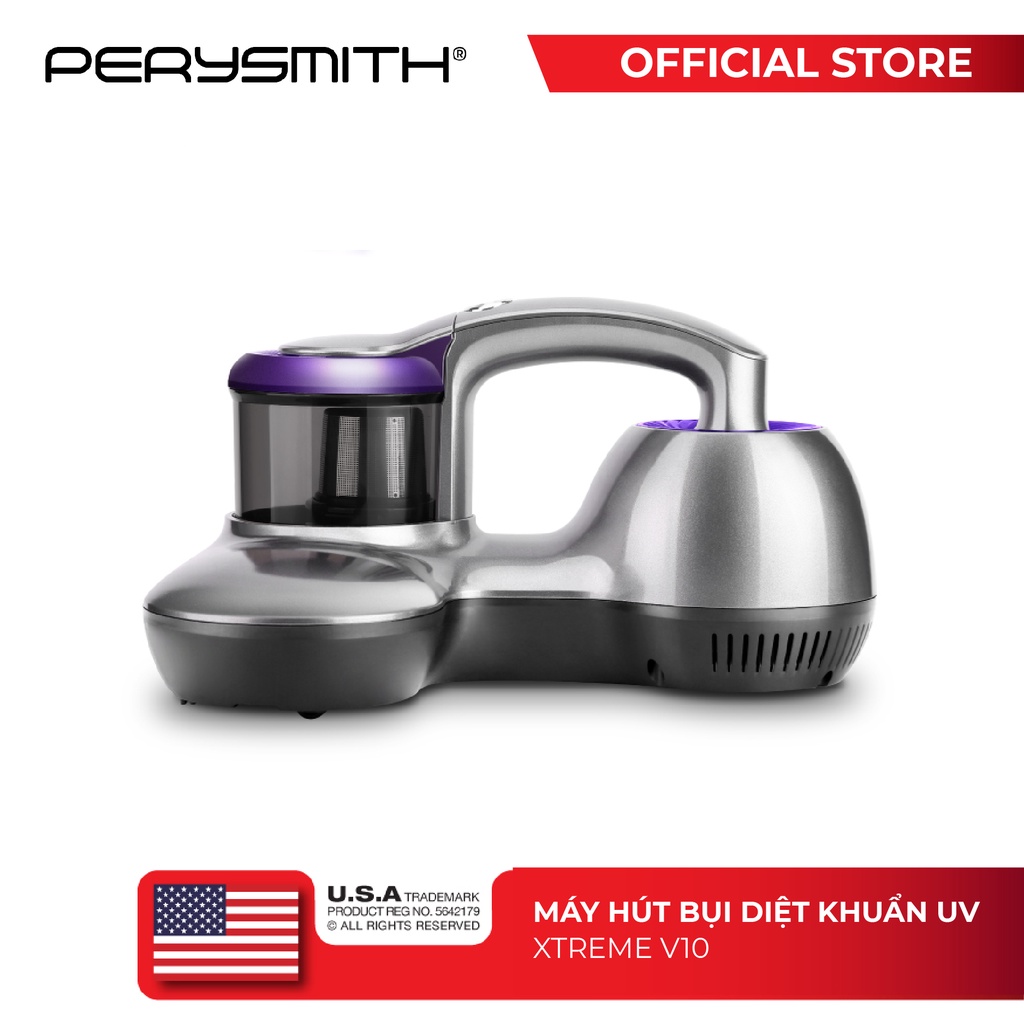 Máy hút bụi giường nệm PerySmith XTREME V10 diệt khuẩn uv công suất 700W