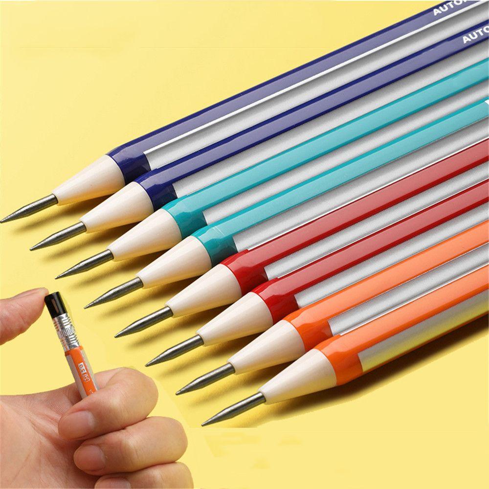 Bộ Bút Chì Cơ 2B Vỏ Cứng Mềm Phong Cách Hàn Quốc