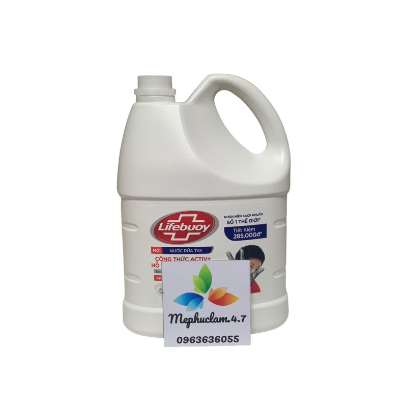 Nước rửa tay Lifebuoy 4kg can lớn  siêu tiết kiệm cho khách sạn, nhà hàng, toà nhà, văn phòng, quán cafe