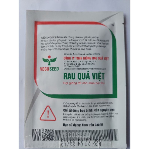 HẠT GIỐNG RAU MUỐNG NHẬT LÁ TRE