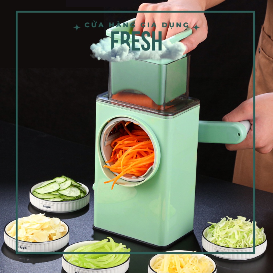 Máy Bào Nạo Nghiền Rau Củ 3 Chức Năng Dễ Dàng Vệ Sinh Dụng Cụ Nạo Rau Củ Đa Năng - Fresh Housing