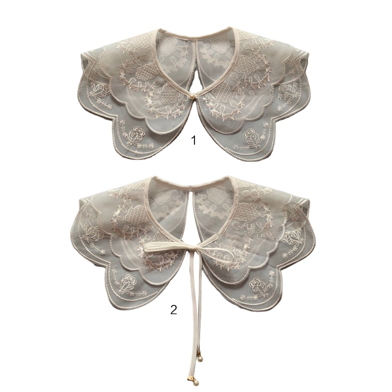 Cổ Áo Giả Thêu Họa Tiết Phong Cách Hán Phục Xinh Xắn