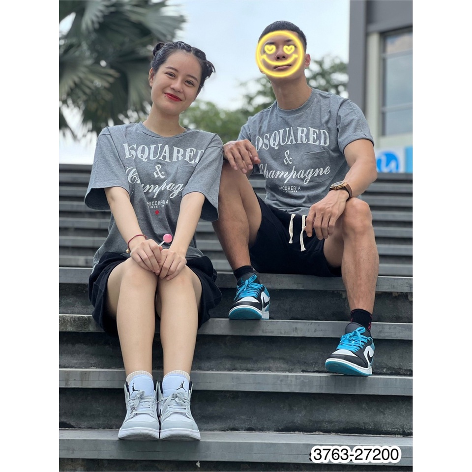 Áo Phông Nam DSQ Loang Xám Cao Cấp - Áo Nam DSQ Chất cotton Mát Mịn