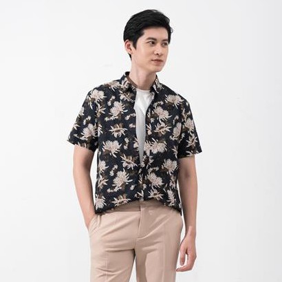 Áo sơ mi nam 360 BOUTIQUE ngắn tay họa tiết - SHNTK218-8 | BigBuy360 - bigbuy360.vn
