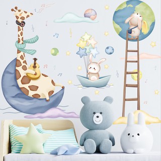 Decal dán tường Thỏ con ca hát cùng bạn