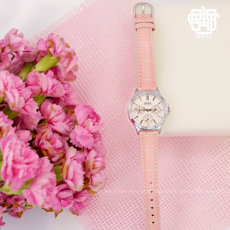 Đồng hồ nữ Casio LTP-V300L-4A dây da, size 33mm, hàng chính hãng
