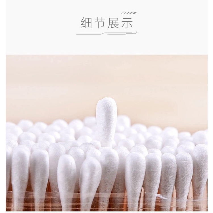 Một gói tăm bông ngoáy tai 100 que thân gỗ thân thiện với môi trường