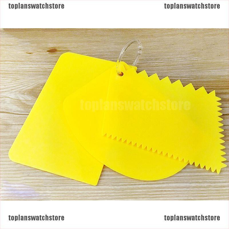 Set 3 Dụng Cụ Chà Láng Bánh Kem Bằng Nhựa