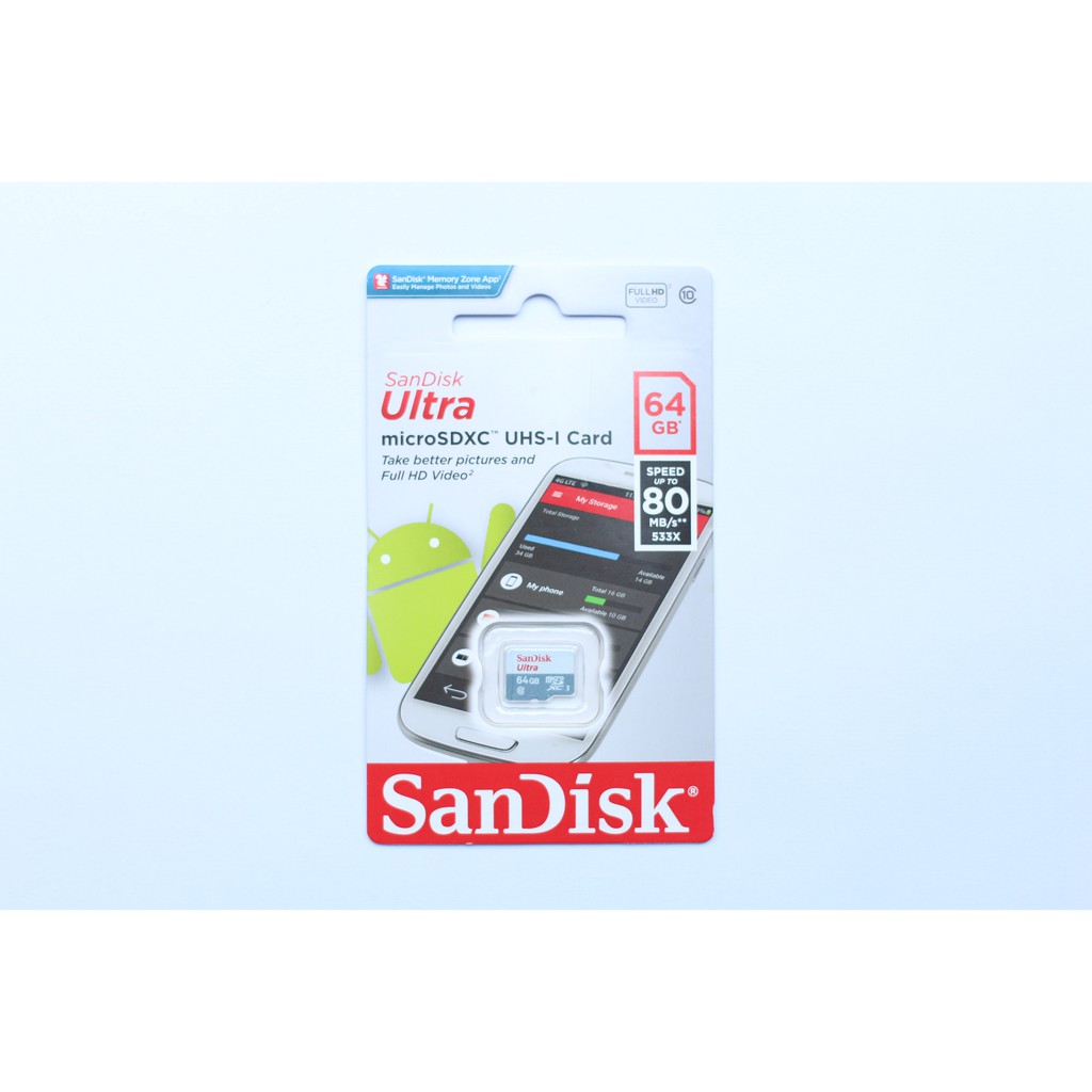 [Bảo hành 5 năm]Thẻ nhớ micro SDXC Ultra 64GB tốc độ 80MB | BigBuy360 - bigbuy360.vn