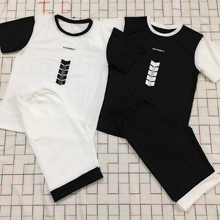 Bộ Hè Nam, Bộ Quần Áo thun Nam, cộc tay chất liệu thun lạnh mền mịn in logo Đủ Size - BN78