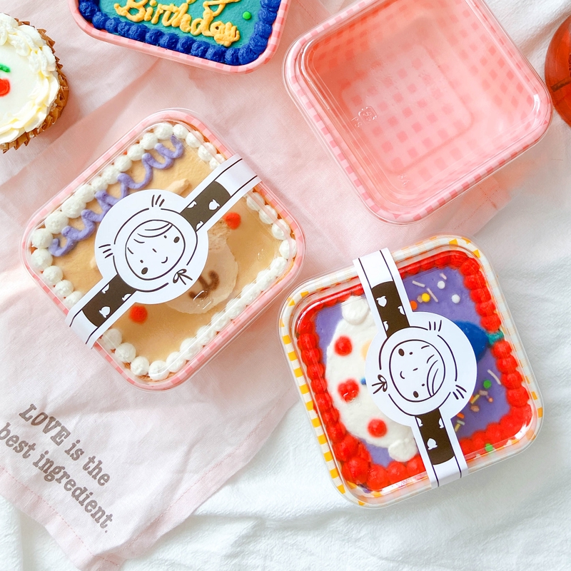 Hộp Đựng Bánh Cupcake Vẽ Tay Phong Cách Retro Ốp